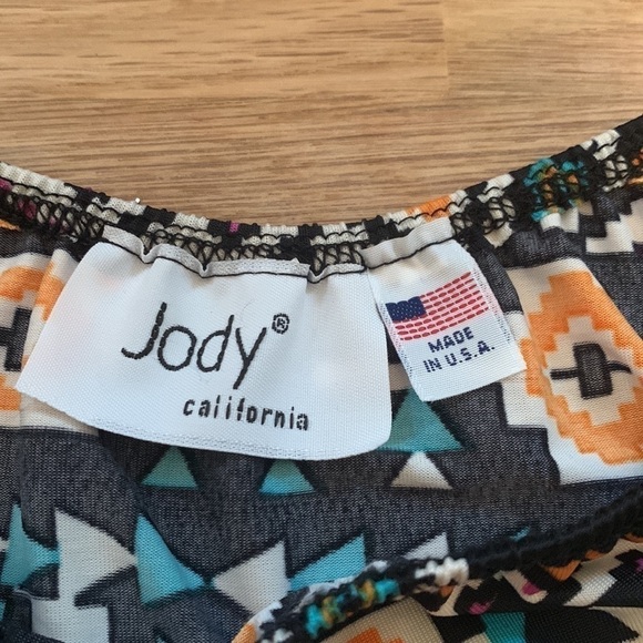 Jody California Abstract Geometric Pattern Boatneck Above Knee Dress Women’s M - Picture 2 of 12